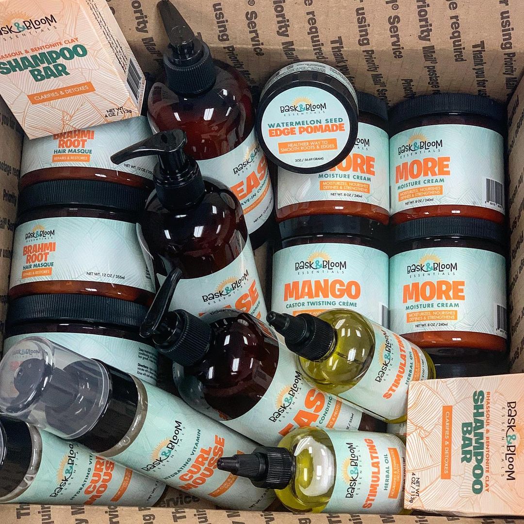 Black Owned Hair Care Brands: Bask & Bloom Essentials